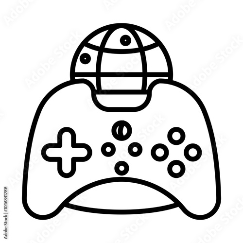 Online Gaming line icon