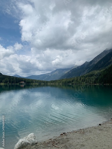 lake and mountains photo