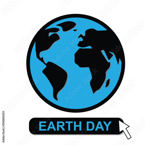 Happy Earth day concept background vector. Save the earth, globe, flower, earth hugging flower pot, cloud. Eco friendly illustration design for web, banner,