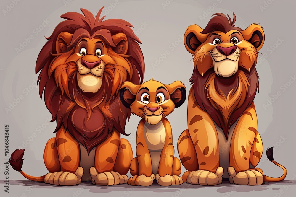 idea for a painting-Majestic lion family in grayscale, symbolizing unity and strength. idea for a painting-Majestic lion family in grayscale, symbolizing unity and strength.