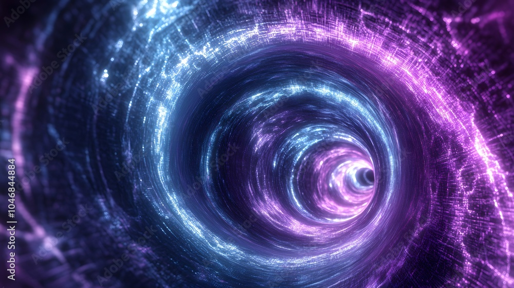 Blue and violet fractal tunnel. Big data, abstract glowing background
Blue and violet fractal tunnel. Big data, abstract glowing background