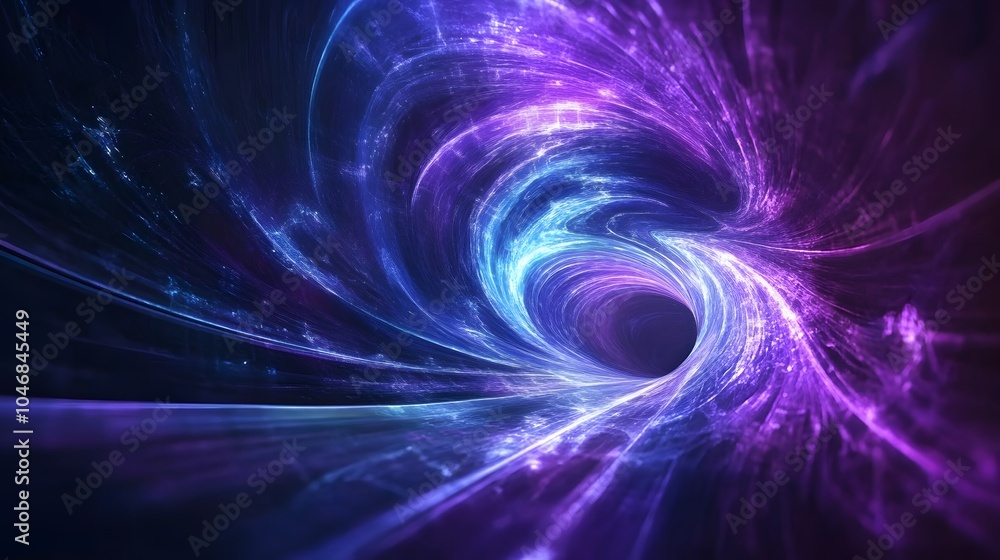 Blue and violet fractal tunnel. Big data, abstract glowing background
Blue and violet fractal tunnel. Big data, abstract glowing background