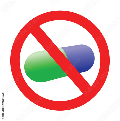 Prohibited use of medicines sign