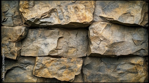 A rugged stone photo border with earthy textures and natural finishes