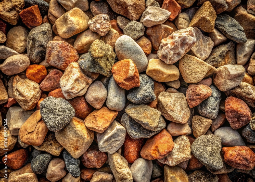 Diverse Natural Stones for Construction and Landscaping - Earthy Textures and Colors in a Pile of Rocks Diverse Natural Stones for Construction and Landscaping - Earthy Textures and Colors in a Pile of Rocks