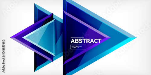 Triangle glass shapes geometric abstract background. Vector Illustration For Wallpaper, Banner, Background, Card, Book Illustration, landing page