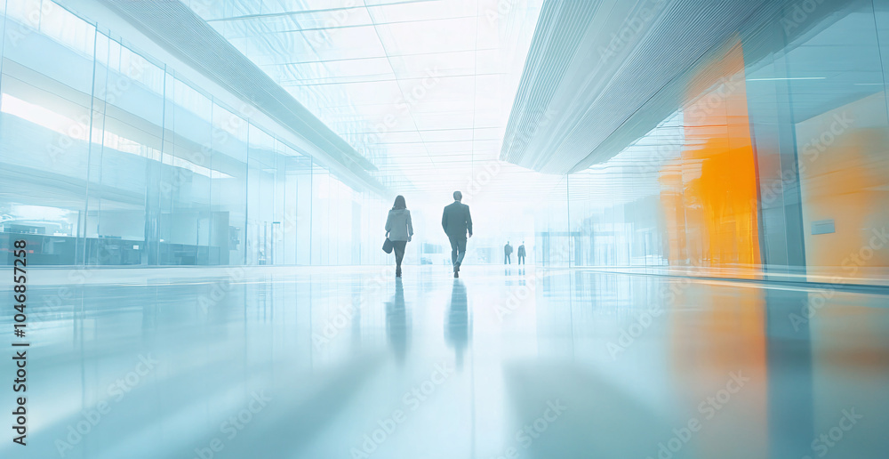Abstract blur image of Business people walking at modern hallway with bokeh for background usage
Abstract blur image of Business people walking at modern hallway with bokeh for background usage