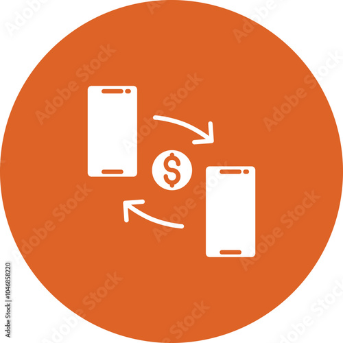 PeertoPeer Payment glyph circle icon