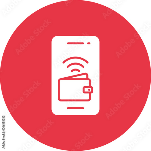 EWallet glyph circle icon