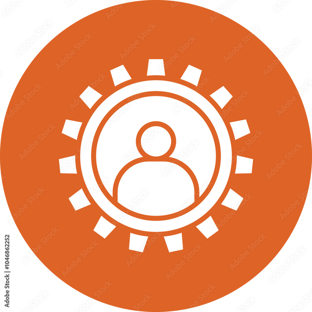 Leader Gear glyph circle icon Leader Gear glyph circle icon