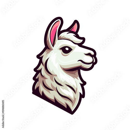 llama or alpaca vector isolated illustration