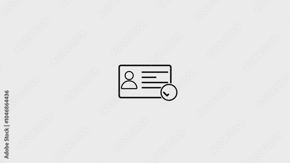 Id card icon in flat style. Identity cart trendy style simple flat black trendy style illustration Id card icon in flat style. Identity cart trendy style simple flat black trendy style illustration