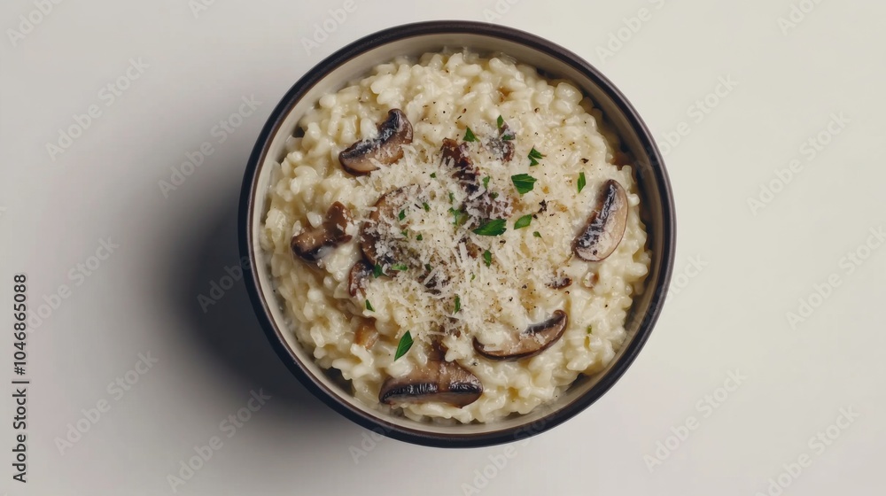 Creamy Mushroom Risotto in a Bowl Creamy Mushroom Risotto in a Bowl