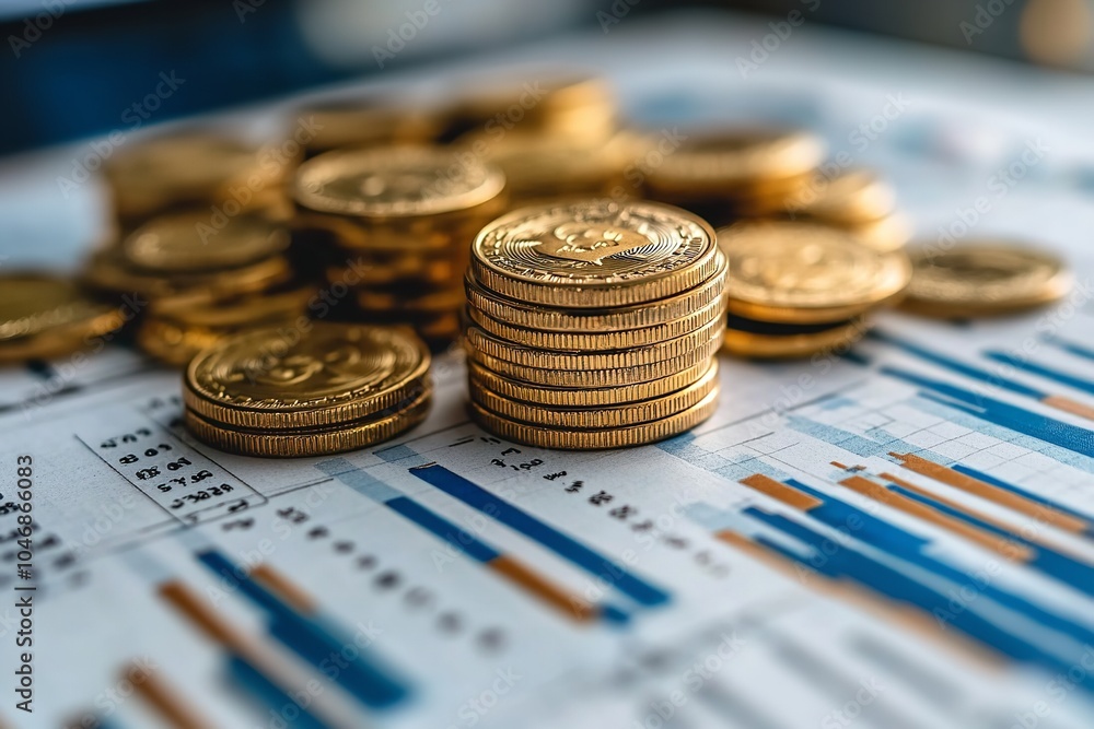 Financial Analysis Featuring Coins and Graphs. Financial Analysis Featuring Coins and Graphs.