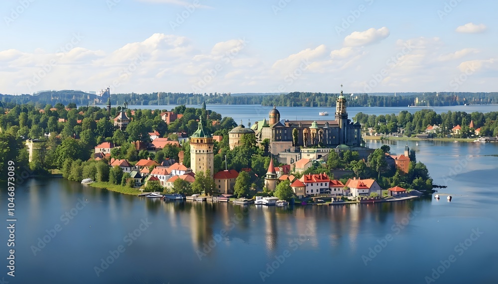 Obraz premium The Tranquil Shores of Lake Mlaren