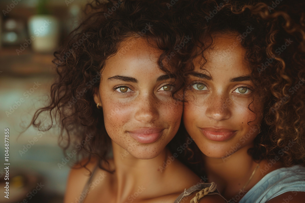 Portrait of couple in love with true emotions AI generated image Portrait of couple in love with true emotions AI generated image