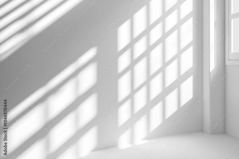 Abstract sunlight pattern on a white wall. Abstract sunlight pattern on a white wall.