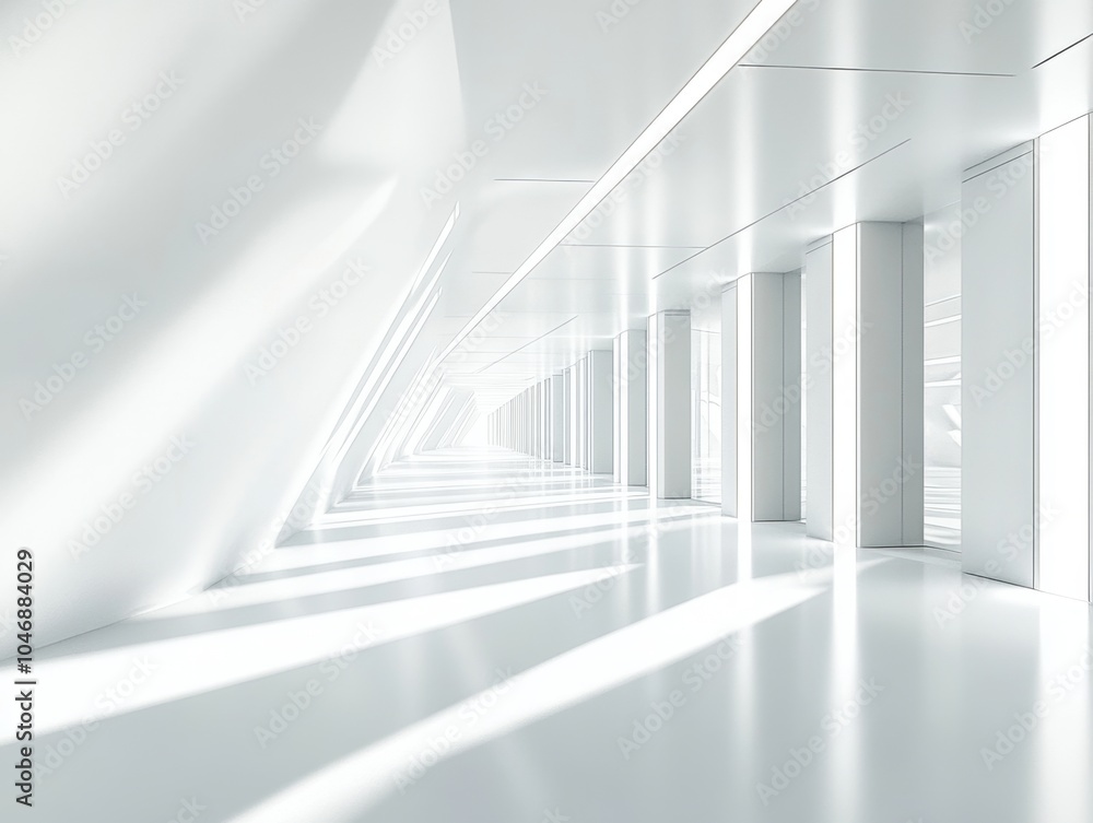 Modern White Corridor. Modern White Corridor.