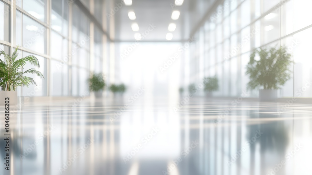 Modern Office Hallway. Modern Office Hallway.