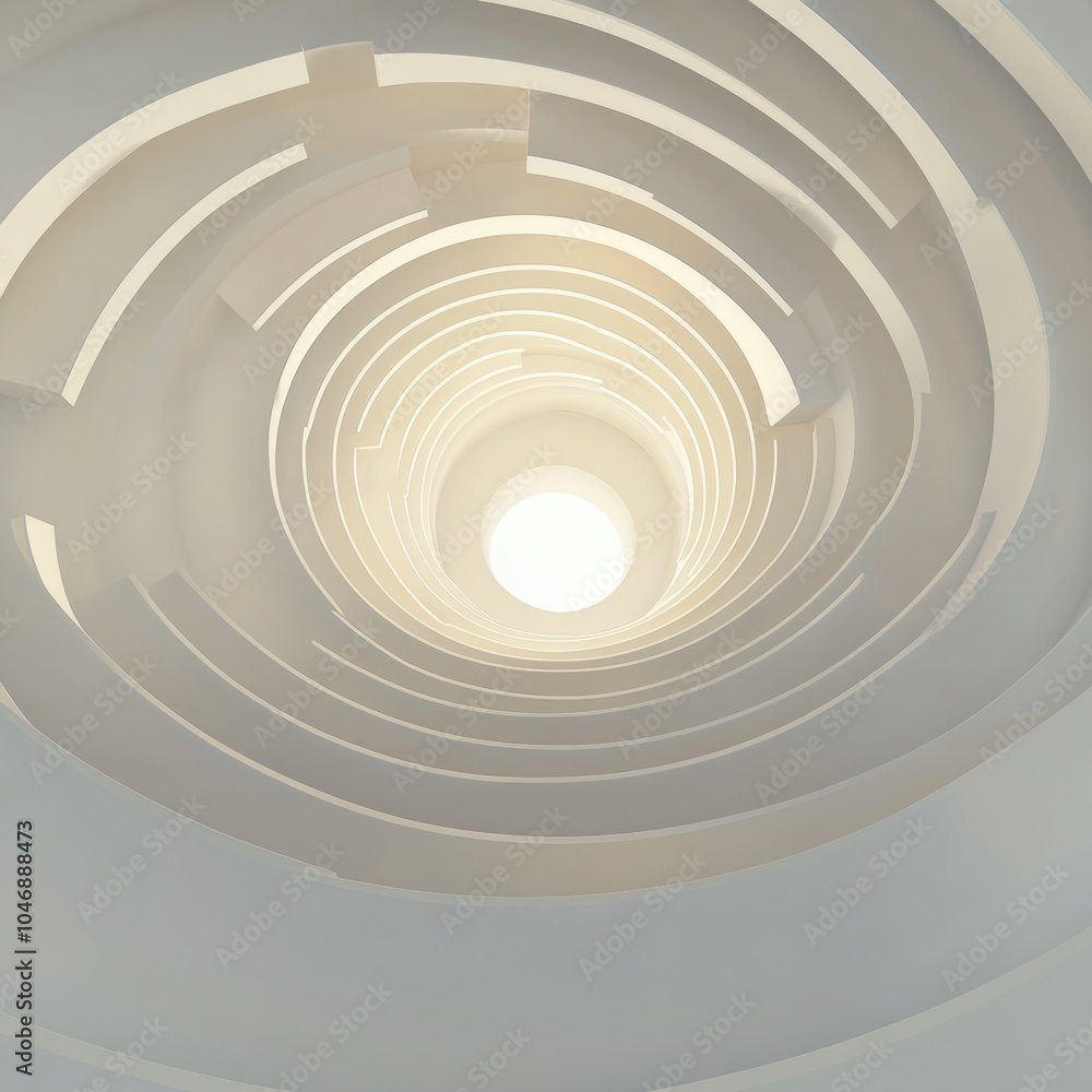 Obraz premium Abstract White Spiral.