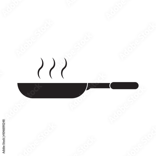 frying pan flat icon vector