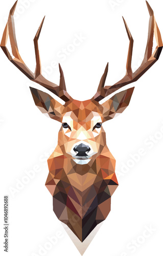 deer head isolated on white