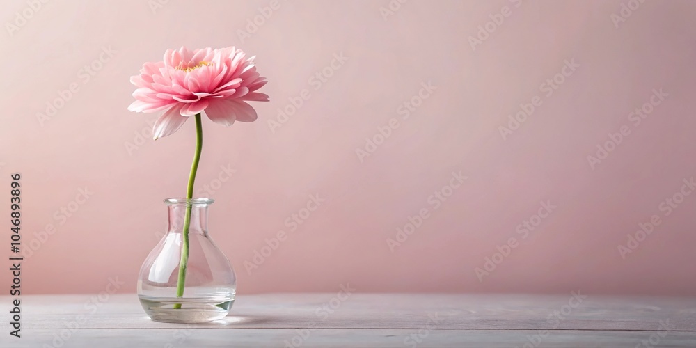 A delicate pink flower's stem is wrapped around a small, rounded vase, slowly releasing its petals as it dries, botanical, fragile, flowers, nature A delicate pink flower's stem is wrapped around a small, rounded vase, slowly releasing its petals as it dries, botanical, fragile, flowers, nature