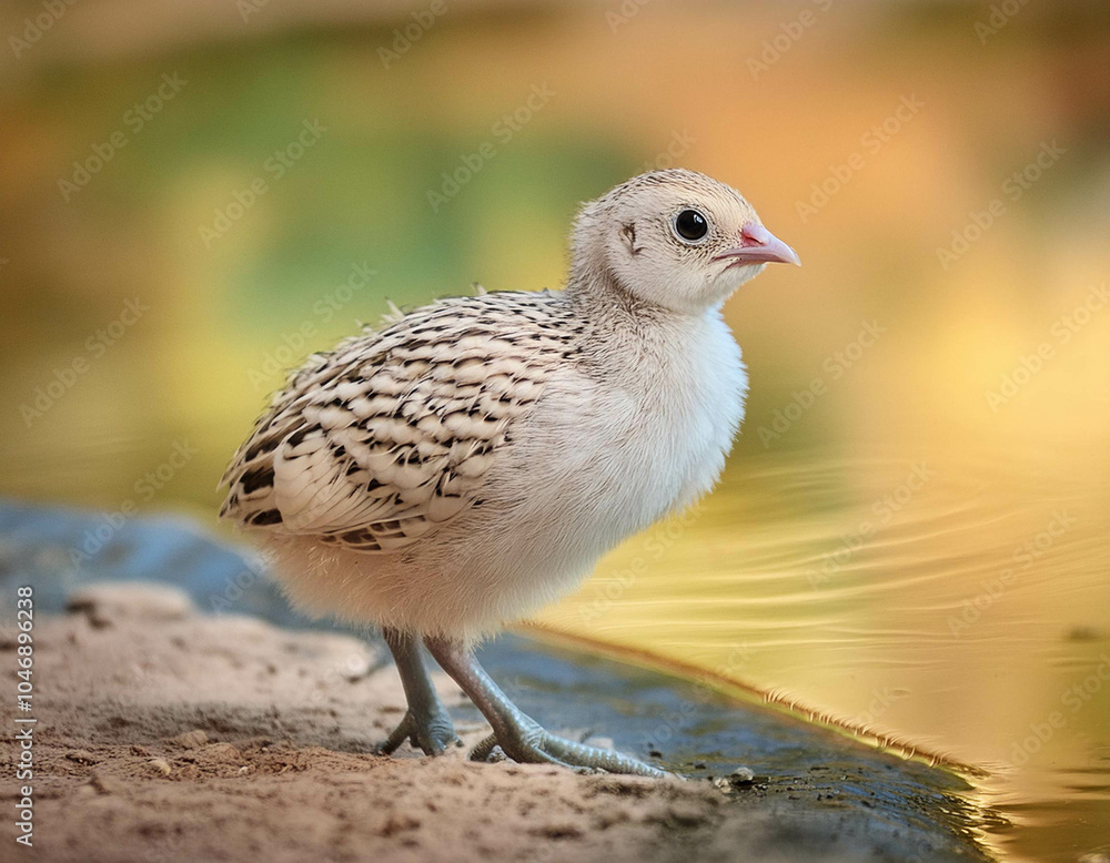 Female Pheasant Chick Close To A Pond Female Pheasant Chick Close To A Pond