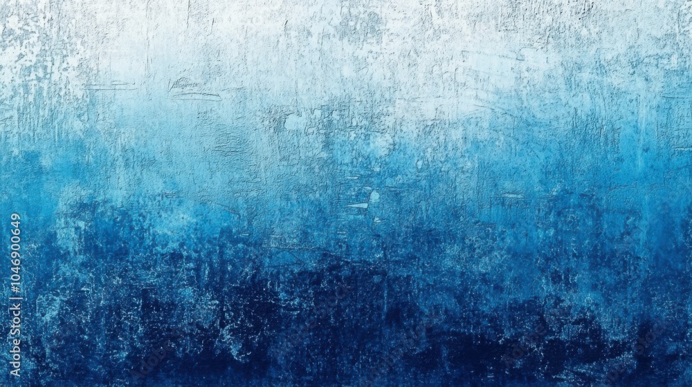 Obraz premium This captivating background showcases a rich blue gradient transitioning to pale cyan, enhanced by grunge textures, creating a stunning backdrop for any creative project.