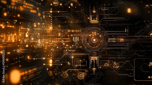 Abstract Futuristic Circuit Board Design