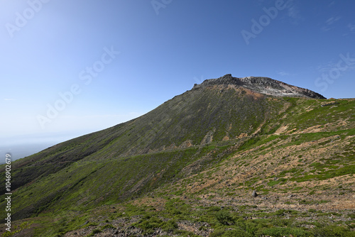 Climbing mountain ridge, Nasu, Tochigi, Japan photo