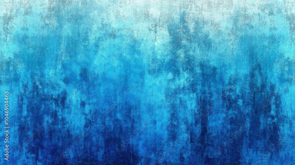Obraz premium This captivating background showcases a rich blue gradient transitioning to pale cyan, enhanced by grunge textures, creating a stunning backdrop for any creative project.