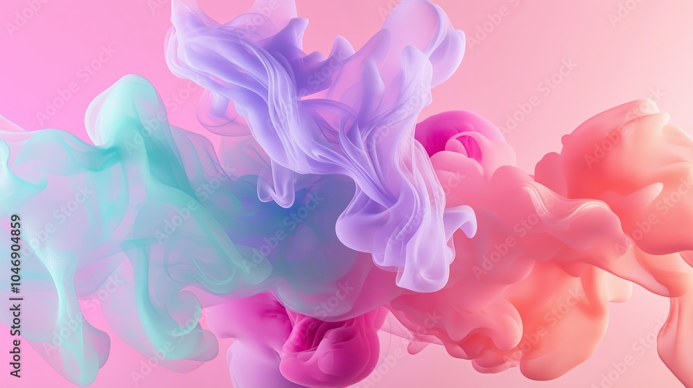Wisps of colorful smoke swirling across the screen in soft gradients of pink, purple, and blue, creating a dreamy, ethereal effect Wisps of colorful smoke swirling across the screen in soft gradients of pink, purple, and blue, creating a dreamy, ethereal effect
