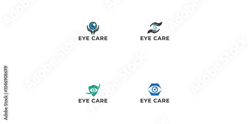 Set of Eye Care Concept Logo Design Template, Eye Care logo design Vector, Icon Symbol