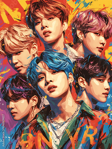 K-pop idol illustration