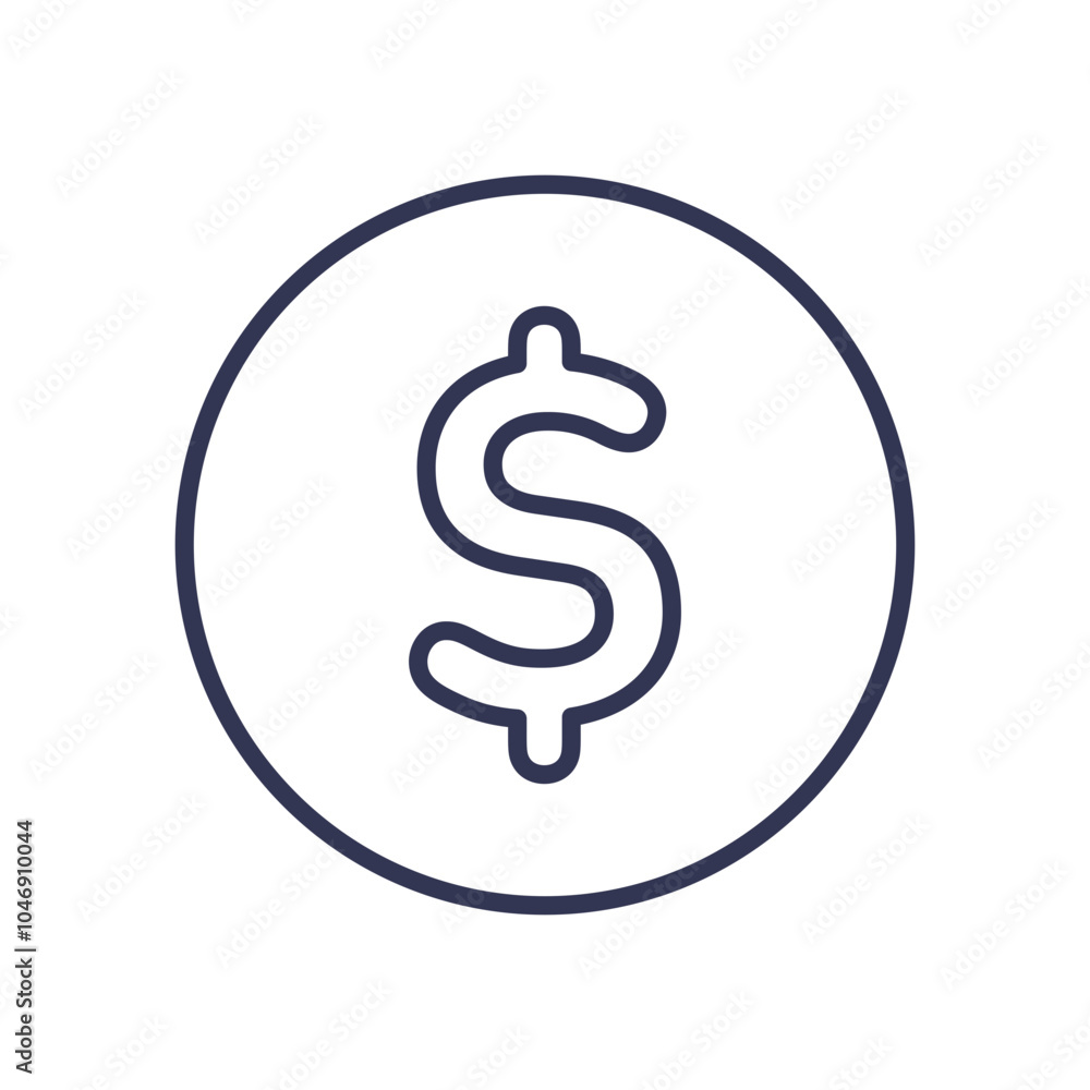 Simple dollar sign icon representing cost competitiveness. Simple dollar sign icon representing cost competitiveness.