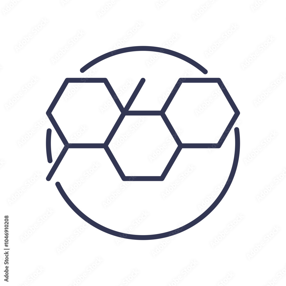 Fototapeta premium Hexagonal molecular structure symbolizing lithium compounds.