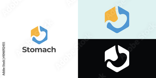 stomach logo. Simple vector logo design for medical human health.