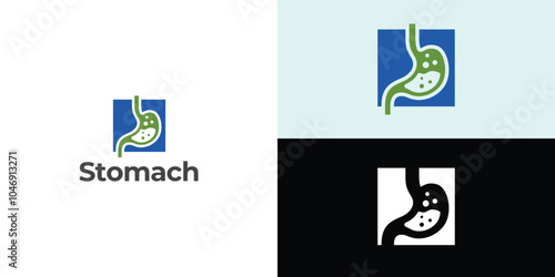 stomach logo. Simple vector logo design for medical human health.
