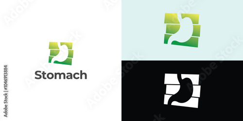 stomach logo. Simple vector logo design for medical human health.