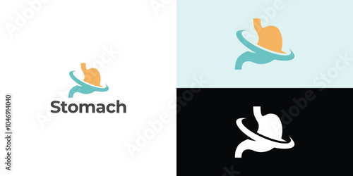 stomach logo. Simple vector logo design for medical human health.