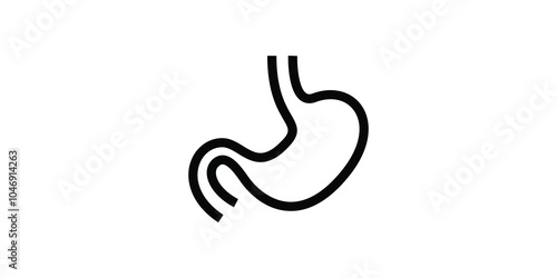 stomach icon. Simple vector icon design for medical human health.