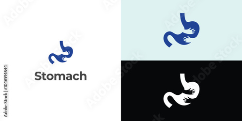 stomach logo. Simple vector logo design for medical human health.