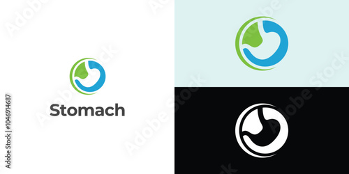 stomach logo. Simple vector logo design for medical human health.