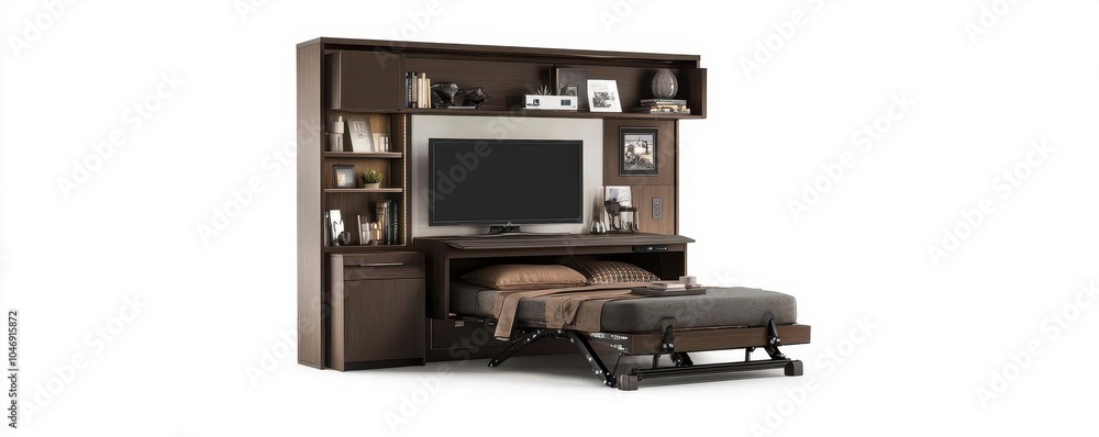 Stylish wall unit featuring a bed and storage, perfect for maximizing space in modern living areas or small apartments. Stylish wall unit featuring a bed and storage, perfect for maximizing space in modern living areas or small apartments.