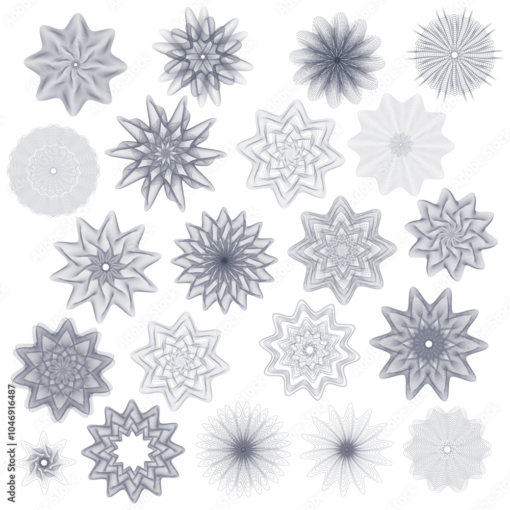 Fototapeta premium Abstract spirograph guilloche. Vector illustration.