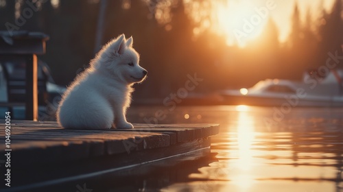 Puppy Sunset Dock.