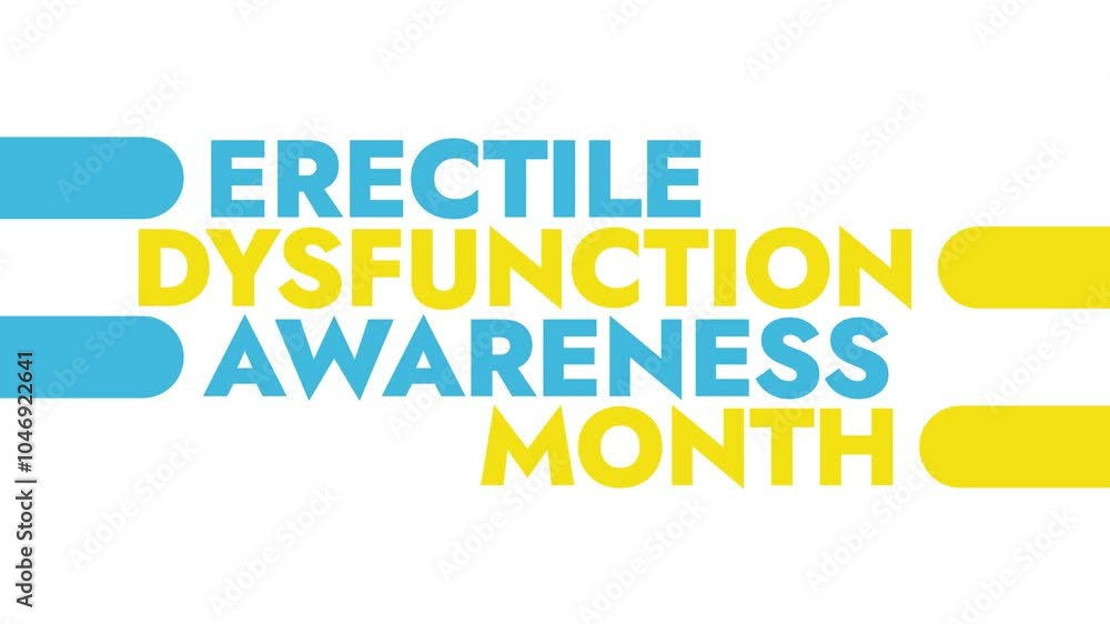 Erectile Dysfunction Awareness Month colorful motion graphics seamless loopable text animation on white or black background for celebrating awareness for erectile dysfunction awareness month in Nov Erectile Dysfunction Awareness Month colorful motion graphics seamless loopable text animation on white or black background for celebrating awareness for erectile dysfunction awareness month in Nov