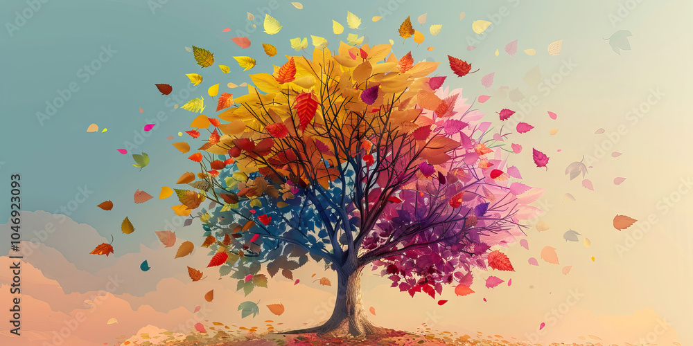 A family tree adorned with leaves of various hues, reflecting the genetic diversity within the family. A family tree adorned with leaves of various hues, reflecting the genetic diversity within the family.