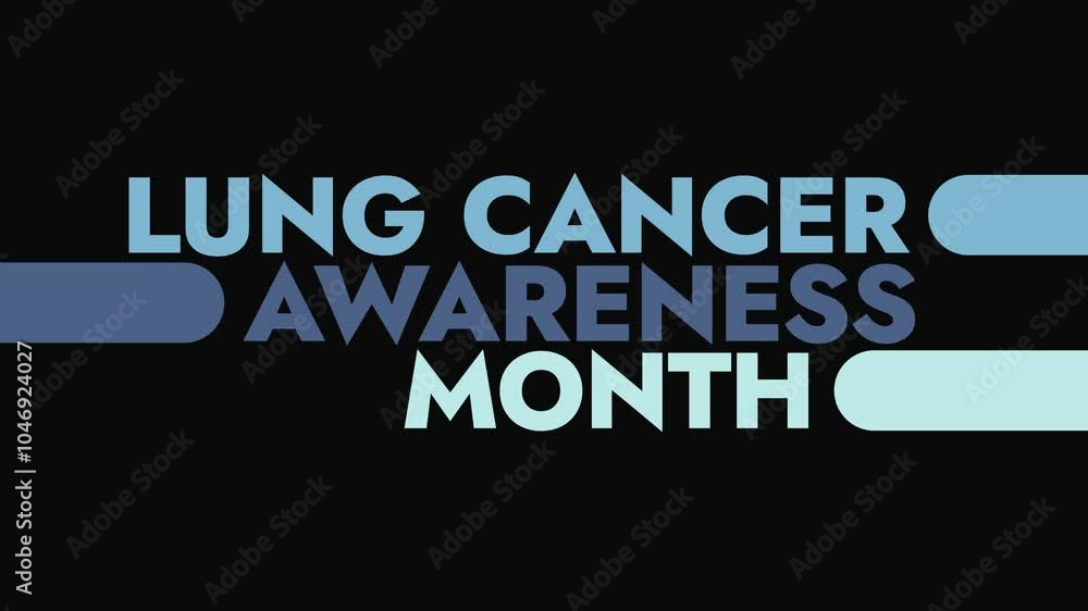Lung Cancer Awareness Month colorful motion graphics seamless loopable text animation on white or black background for celebrating awareness of lung cancer awareness month in November Lung Cancer Awareness Month colorful motion graphics seamless loopable text animation on white or black background for celebrating awareness of lung cancer awareness month in November